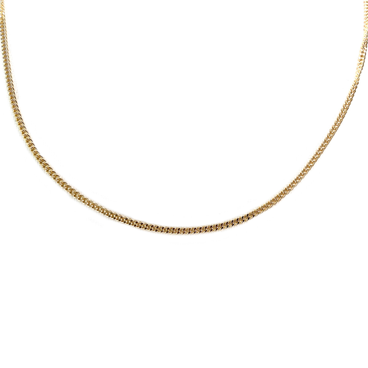 Chaîne d'occasion or 750 jaune maille gourmette 40 cm