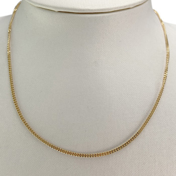 Chaîne d'occasion or 750 jaune maille gourmette 40 cm