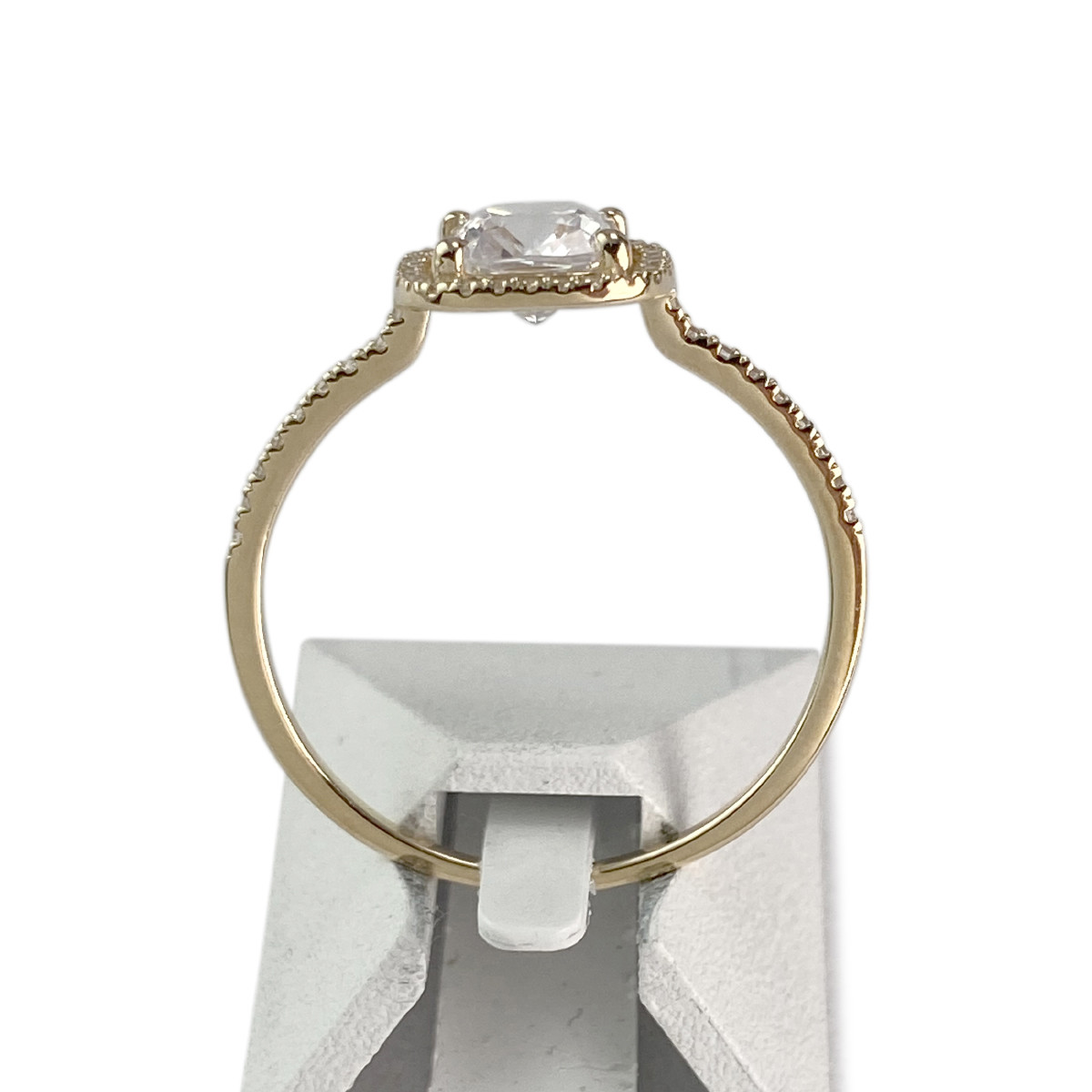 Bague d'occasion or 375 jaune zirconias - vue 3