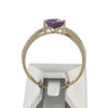 Bague d'occasion or 375 2 tons améthyste zirconias - vue V3
