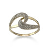 Bague d'occasion or 375 2 tons zirconias - vue V1