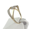 Bague d'occasion or 375 2 tons zirconias - vue V2