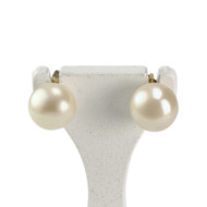 Boucles d'oreilles clous d'occasion or 750 jaune perles de culture