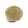 Bague d'occasion or 750 jaune porte pièce 'Napoléon III 10 francs 1864' - vue V1