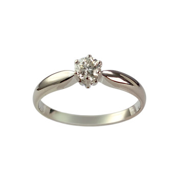 Solitaire d'occasion or 750 blanc diamant