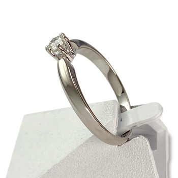 Solitaire d'occasion or 750 blanc diamant