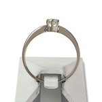 Solitaire d'occasion or 750 blanc diamant - vue 3