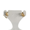 Boucles d'oreilles clous d'occasion or 750 2 tons diamants - vue V3