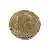 Bague d'occasion or 750 jaune porte pièce 'République Française 20 francs 1911' - vue V1