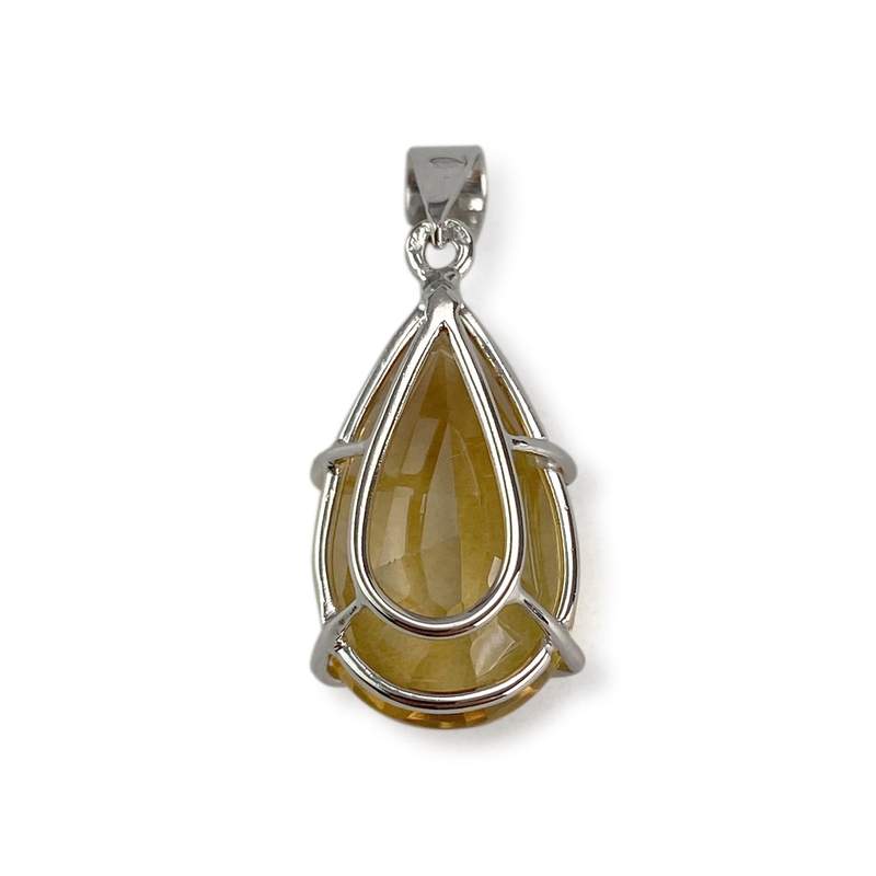 Pendentif d'occasion or 750 blanc citrine - vue 2