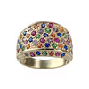 Bague d'occasion or 585 jaune pierres synthétiques - vue V1