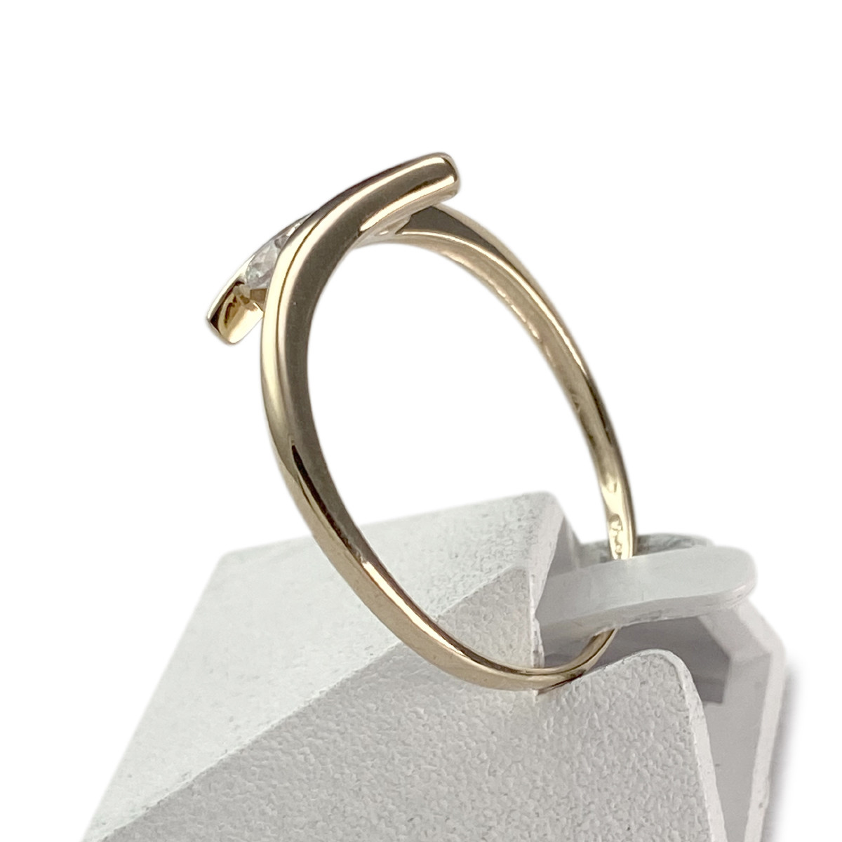 Bague d'occasion or 375 2 tons zirconias - vue 2