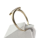 Bague d'occasion or 375 2 tons zirconias - vue 2