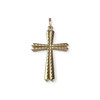 Pendentif croix d'occasion or 750 jaune - vue V1