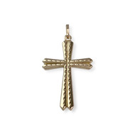 Pendentif croix d'occasion or 750 jaune