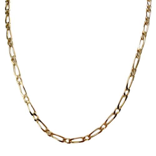 Second-hand 750 yellow gold chain with alternating horse chain 51.5 cm