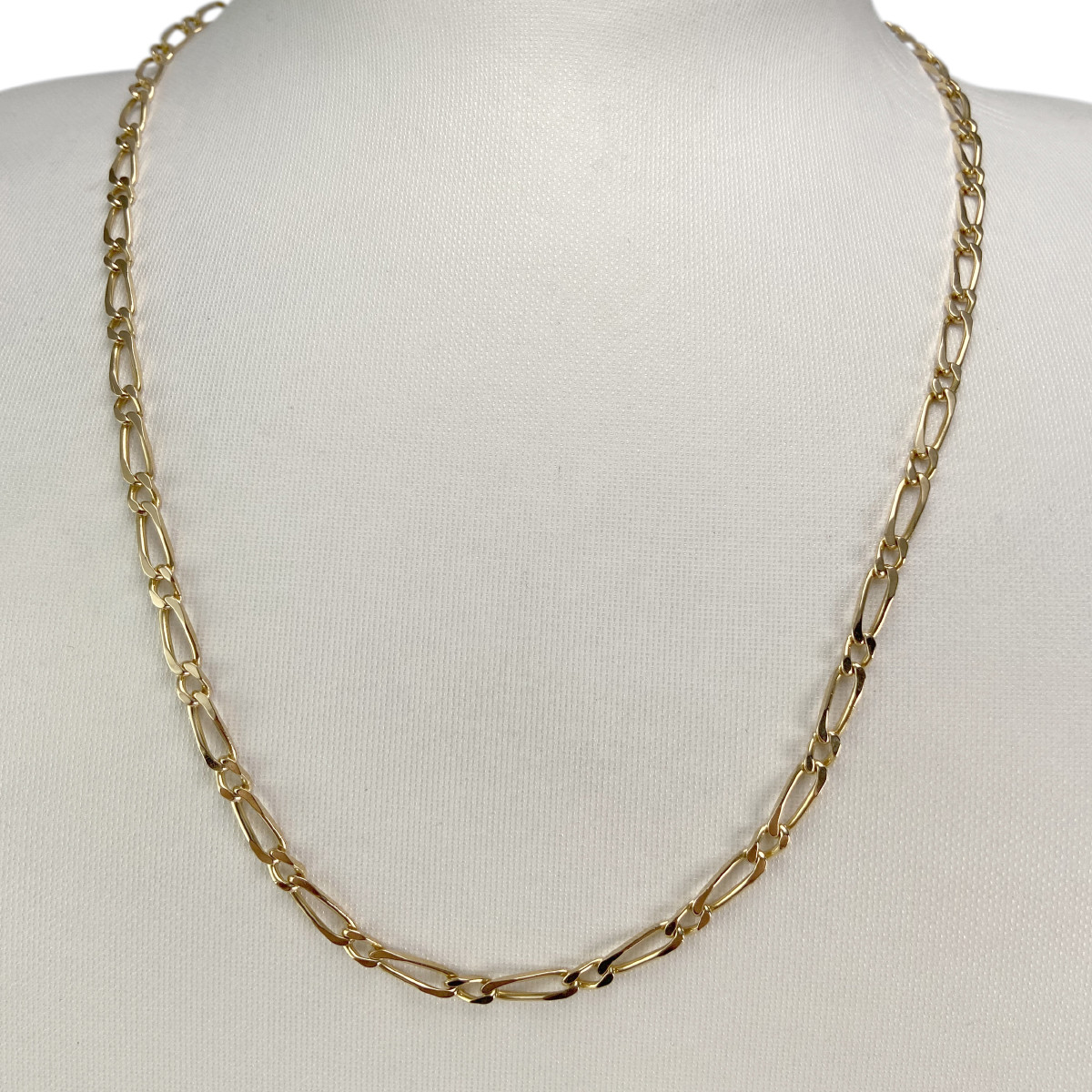 Chaîne d'occasion or 750 jaune maille cheval alternée 51,5 cm - vue 2