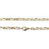 Chaîne d'occasion or 750 jaune maille cheval alternée 51,5 cm - vue V3