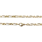 Chaîne d'occasion or 750 jaune maille cheval alternée 51,5 cm - vue 3