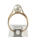 Bague d'occasion or 750 jaune perle de culture - vue 3