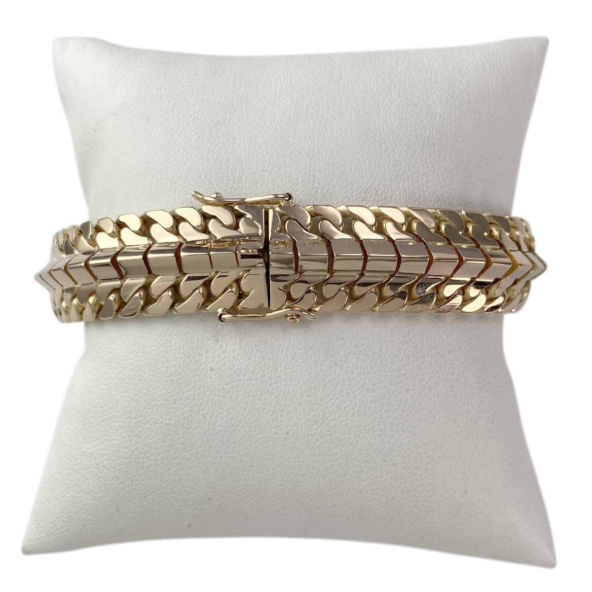 Bracelet d'occasion or 750 jaune maille fantaisie 19,5 cm - vue 2