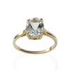 Bague d'occasion or 750 jaune aigue marine - vue V1