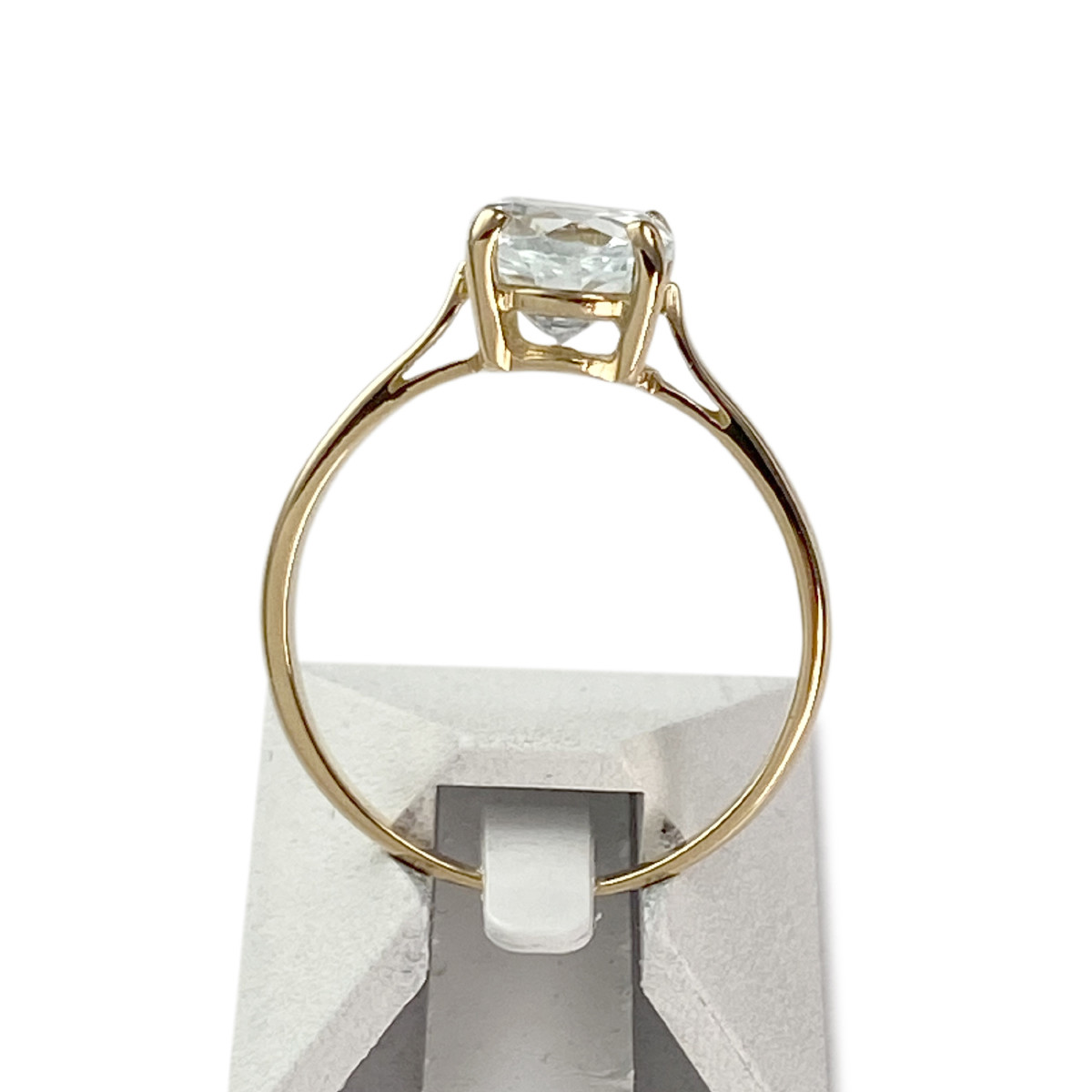 Bague d'occasion or 750 jaune aigue marine - vue 3