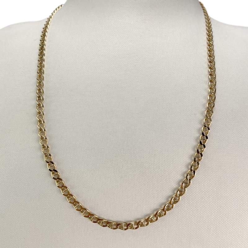 Used 750 yellow gold chain with marine-style links, 51.5 cm - view 2