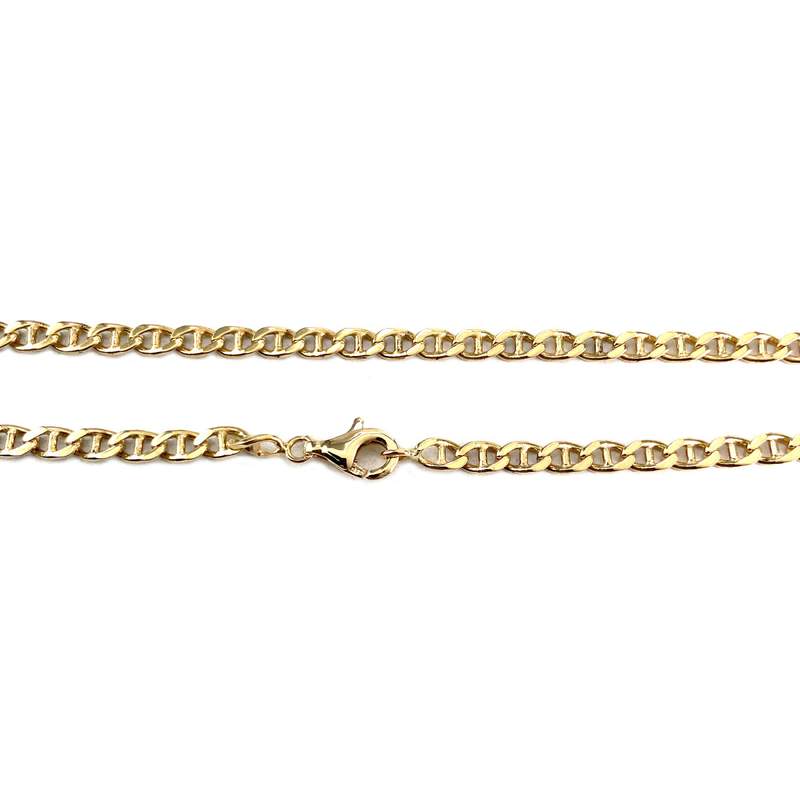 Pre-owned 750 yellow gold chain with marine-style links, 51.5 cm - view 3