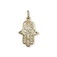 Pendentif main de Fatma d'occasion or 750 jaune