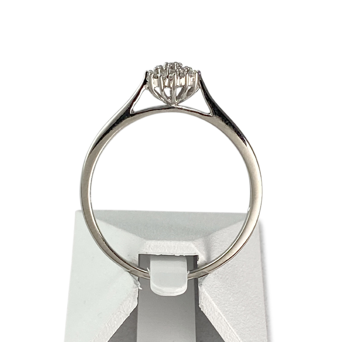 Bague d'occasion or 375 blanc diamants - vue 3