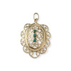 Pendentif d'occasion or 750 jaune turquoises reconstituées - vue V1