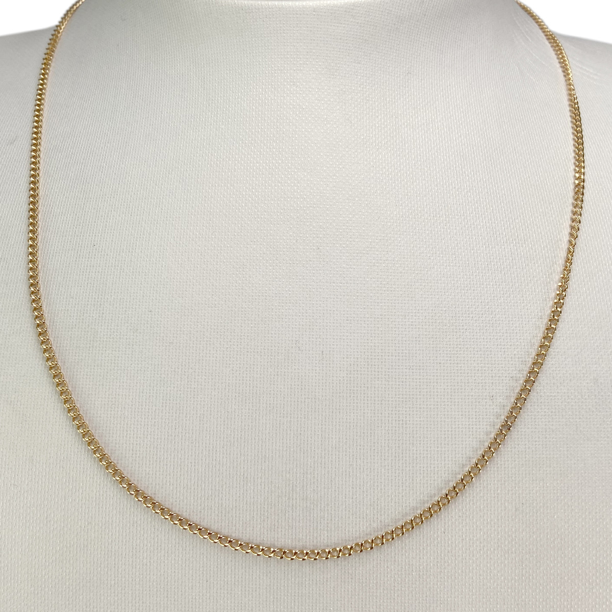 Chaîne d'occasion or 750 jaune maille gourmette 47 cm - vue 2