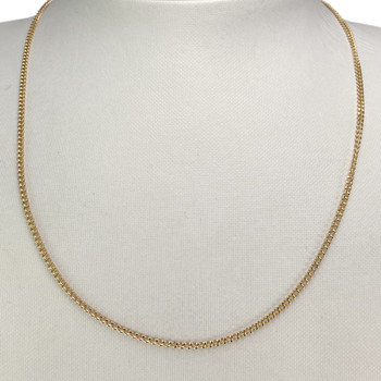 Chaîne d'occasion or 750 jaune maille gourmette 47 cm