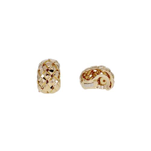 Boucles oreilles d'occasion VAN CLEEF & ARPELS Cannage or jaune 750/1000