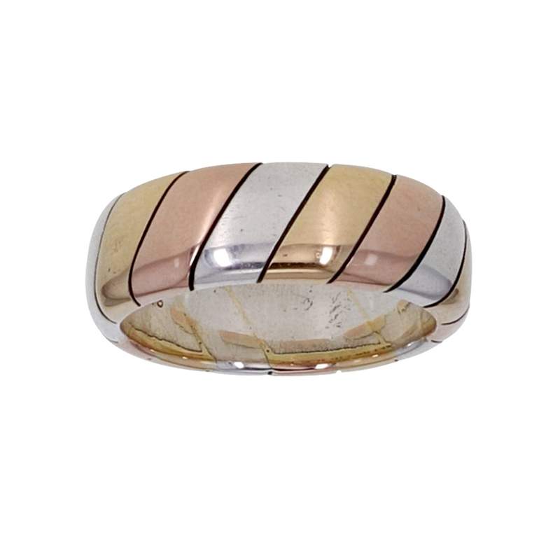 Bague d'occasion VAN CLEEF & ARPELS Bandeau femme argent 925/1000 or jaune 750/1000 or rose 750/1000 - vue 1