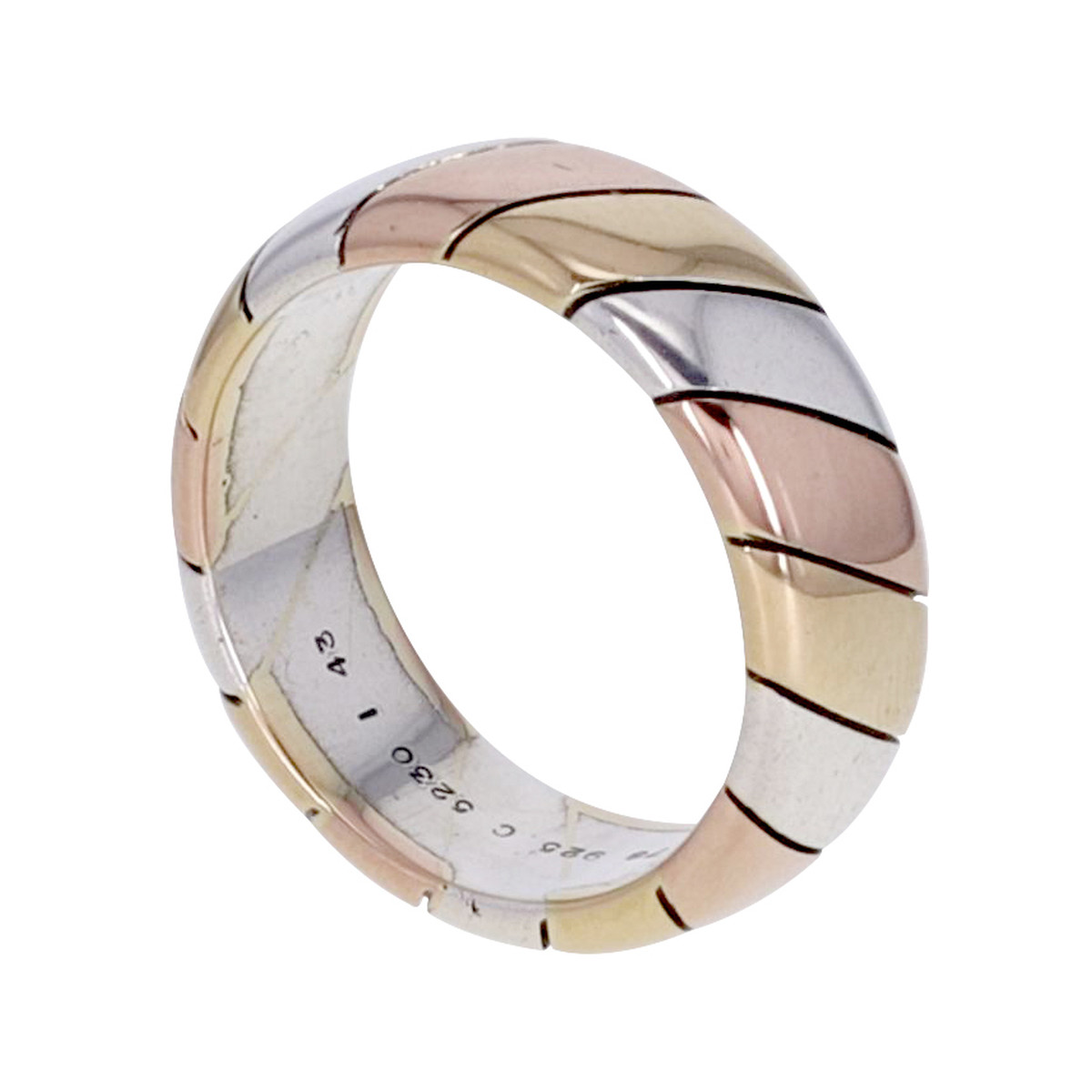 Bague d'occasion VAN CLEEF & ARPELS Bandeau femme argent 925/1000 or jaune 750/1000 or rose 750/1000 - vue 2