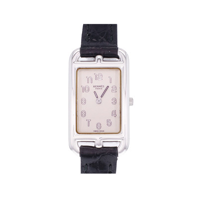 Montre d'occasion HERMES Cape Cod femme quartz bracelet cuir