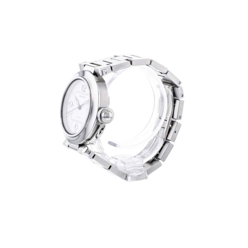 Montre d'occasion CARTIER Pasha femme automatique bracelet acier - vue D2