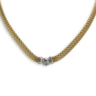 Collier d'occasion 2 ors 750 diamant 43 cm