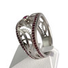 Bague Vesontio d'occasion or 750 blanc rubis - vue V2