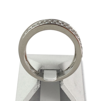 Second-hand gold 750 white diamond ring