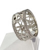 Bague Vesontio d'occasion or 750 blanc diamants - vue V2