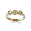 Bague d'occasion or 750 jaune diamant - vue V1