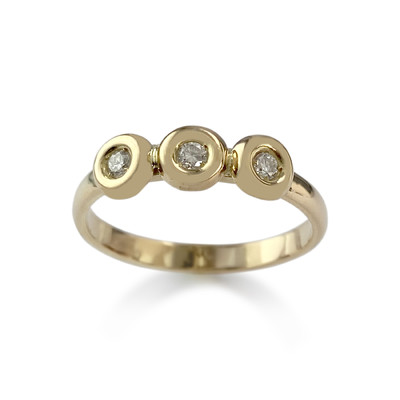 Bague d'occasion or 750 jaune diamant - vue 1