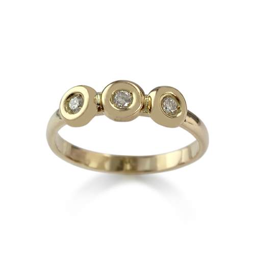 Bague d'occasion or 750 jaune diamant