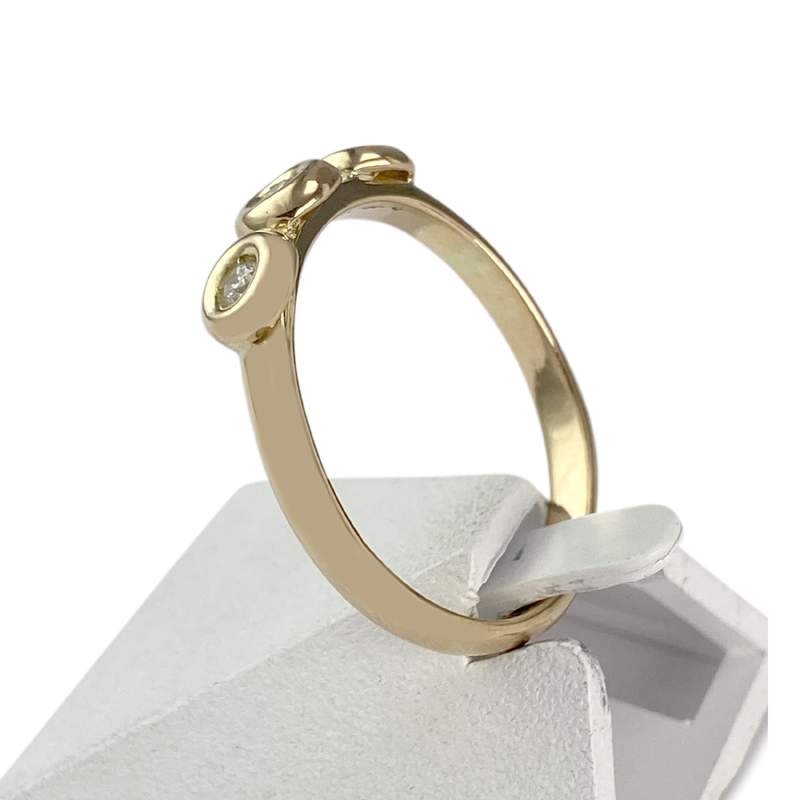Bague d'occasion or 750 jaune diamant - vue 2