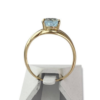 Bague d'occasion or 750 jaune topaze sky blue