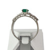 Bague d'occasion or 750 jaune emeraude diamant - vue V3