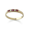 Bague d'occasion or 750 jaune rubis diamant - vue V1